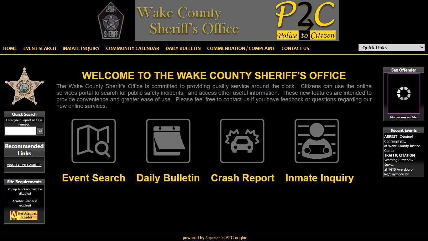 Wake County Sheriff's Office P2C